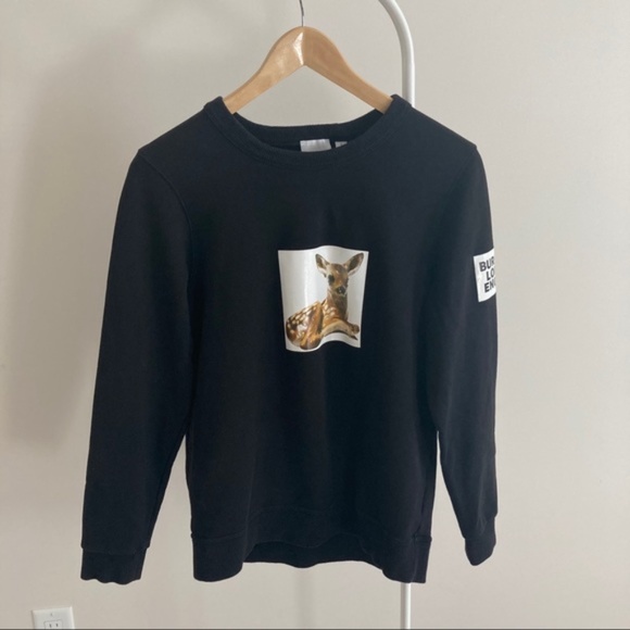 BURBERRY Deer Print Sweatshirt Unisex - Picture 6 of 13